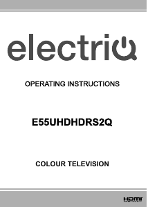 Manual ElectriQ E58UHDHDRS2Q LED Television