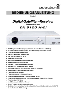 Bedienungsanleitung Zehnder DX 3100 M-CI Digital-receiver