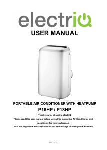 Manual ElectriQ P18HP Air Conditioner