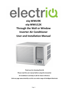 Manual ElectriQ eiq-WWU12K Air Conditioner