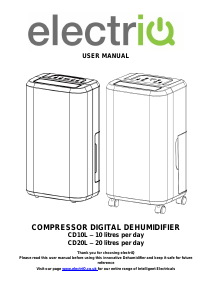 Manual ElectriQ CD10L Dehumidifier