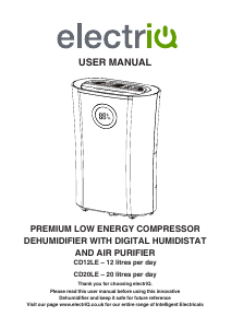 Manual ElectriQ CD12LE Dehumidifier
