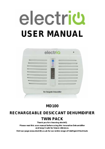 Manual ElectriQ MD100 Dehumidifier