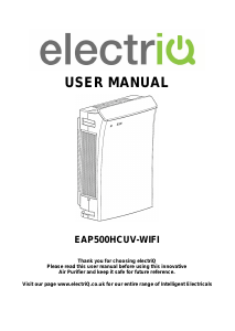 Manual ElectriQ EAP500HCUV-WIFI Air Purifier