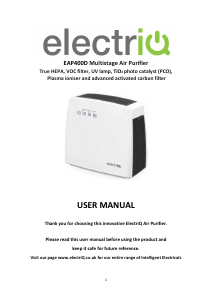 Manual ElectriQ EAP400D Air Purifier