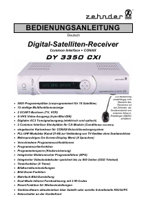 Bedienungsanleitung Zehnder DY 3350 CXI Digital-receiver