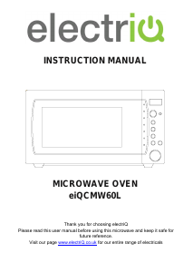 Manual ElectriQ eiQCMW60L Microwave