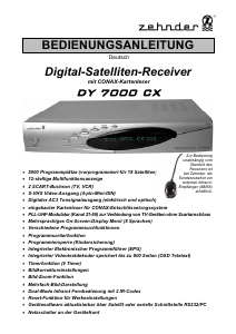 Bedienungsanleitung Zehnder DY 7000 CX Digital-receiver