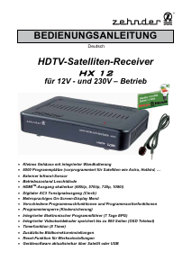 Bedienungsanleitung Zehnder HX 12 Digital-receiver