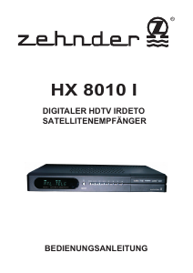 Bedienungsanleitung Zehnder HX 8010 I Digital-receiver