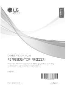Manual LG GBB930MRQZT Fridge-Freezer