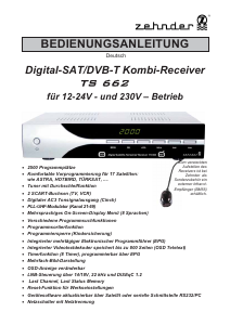 Bedienungsanleitung Zehnder TS 662 Digital-receiver