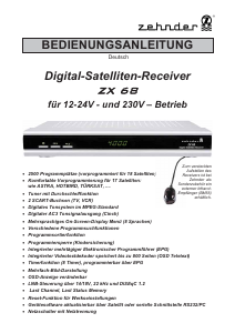Bedienungsanleitung Zehnder ZX 68 Digital-receiver