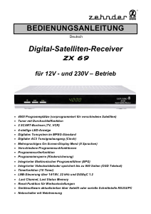 Bedienungsanleitung Zehnder ZX 69 Digital-receiver