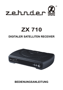 Bedienungsanleitung Zehnder ZX 710 Digital-receiver