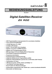 Bedienungsanleitung Zehnder ZX 900 Digital-receiver