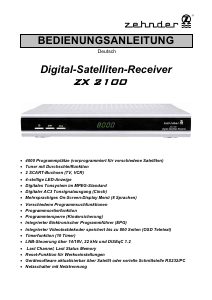 Bedienungsanleitung Zehnder ZX 2100 Digital-receiver