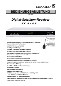 Bedienungsanleitung Zehnder ZX 2102 Digital-receiver