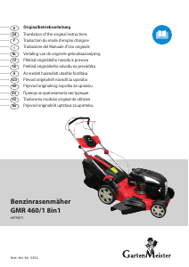 Manuál GartenMeister GMR 460/1 8in1 Travní sekačka