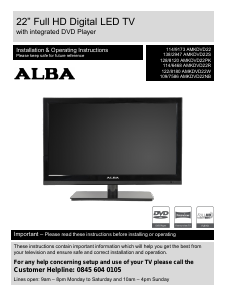 Handleiding Alba AMKDVD22 LED televisie