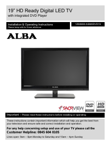 Manual Alba ASMKDVD19 LED Television