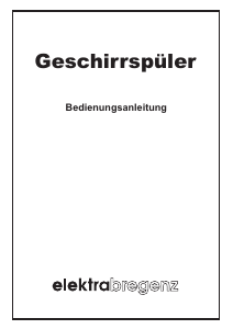 Bedienungsanleitung Elektra Bregenz GI 3005-1 X Geschirrspüler