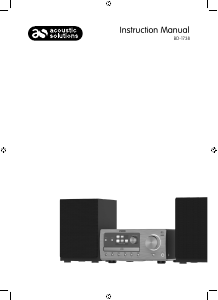 Handleiding Acoustic Solutions BD-1738 Stereoset