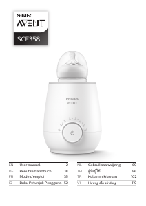Manual Philips SCF358 Avent Bottle Warmer