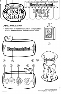 Manual Hasbro Littlest Pet Shop Beethovens 2nd Puppy Pool