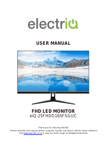 Manual ElectriQ eiQ-25FHDO165FSGUC LED Monitor