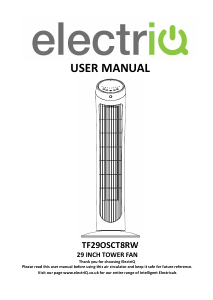 Manual ElectriQ TF29OSCT8RW Fan