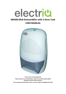 Manual ElectriQ MD600 Dehumidifier