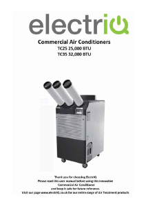Handleiding ElectriQ TC25 Airconditioner