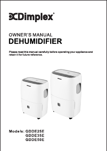 Handleiding Dimplex GDDE35E Luchtontvochtiger