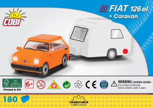 Bedienungsanleitung Cobi set 24591 Youngtimer Fiat 126 el & Caravan/Wohnwagen
