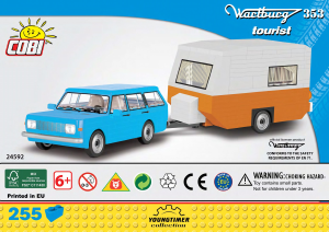 Käyttöohje Cobi set 24592 Youngtimer Wartburg 353 Tourist & Caravan