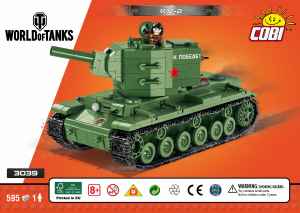Handleiding Cobi set 3039 World of Tanks KV-2