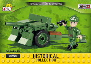 Hướng dẫn sử dụng Cobi set 2159 Small Army WWII 37 mm wz. 36 Bofors