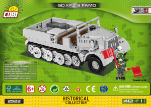 Vadovas Cobi set 2522 Small Army WWII Sd.Kfz 9 Famo