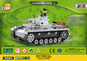 Návod Cobi set 2523 Small Army WWII Panzer III Ausf.E