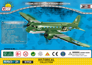 Rokasgrāmata Cobi set 5701 Small Army WWII Douglas C-47 Skytrain (Dakota)