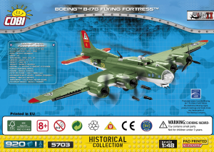 Vadovas Cobi set 5703 Small Army WWII Boeing B-17G Flying Fortress