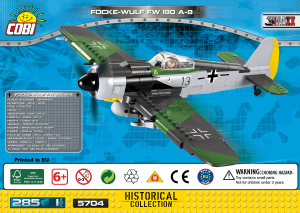 Käyttöohje Cobi set 5704 Small Army WWII Focke-Wulf WF 190 A-8