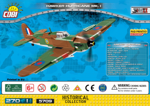 Manual Cobi set 5709 Small Army WWII Hawker Hurricane MK. I
