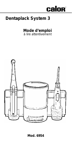 Mode d’emploi Calor 6954 Dentaplack System 3 Brosse à dents électrique
