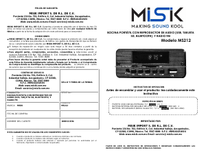 Manual de uso Misik MS212 Altavoz