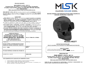 Manual de uso Misik MS277 Altavoz