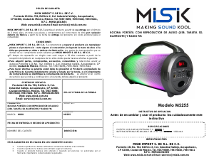 Manual de uso Misik MS255 Altavoz