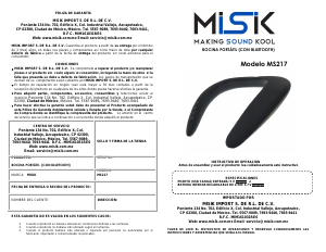 Manual de uso Misik MS217 Altavoz