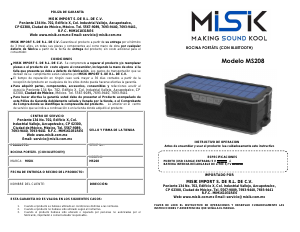 Manual de uso Misik MS208 Altavoz